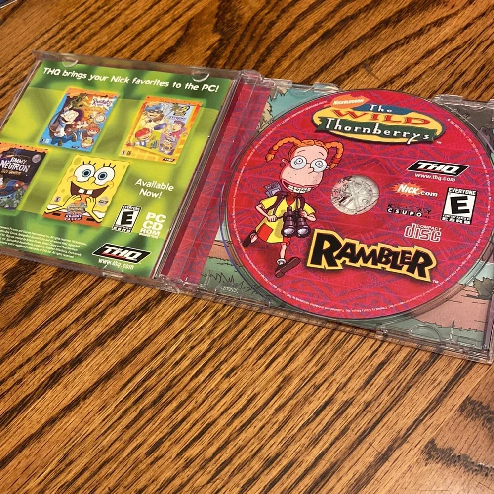 Vintage Y2K Nickelodeon THQ Wild Thornberry’s Rambler PC Game CD-ROM Gaming
